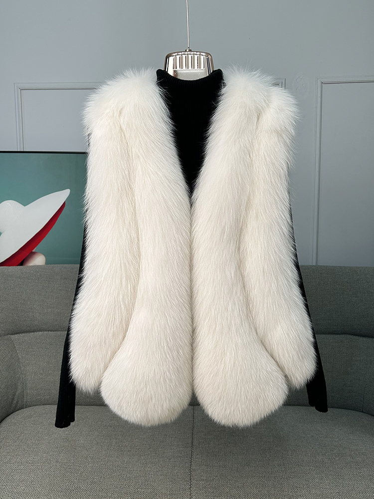 Princess Series - Short Butterfly Princess Fox Fur Vest - WGLUVF