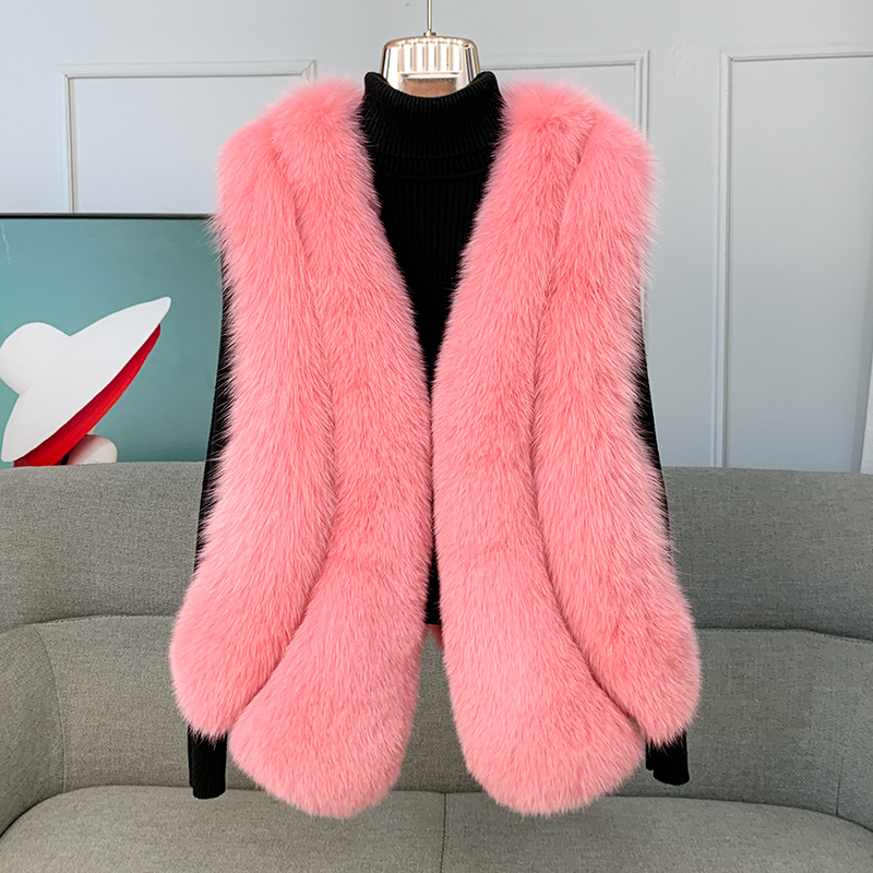 Princess Series - Short Butterfly Princess Fox Fur Vest - WGLUVF