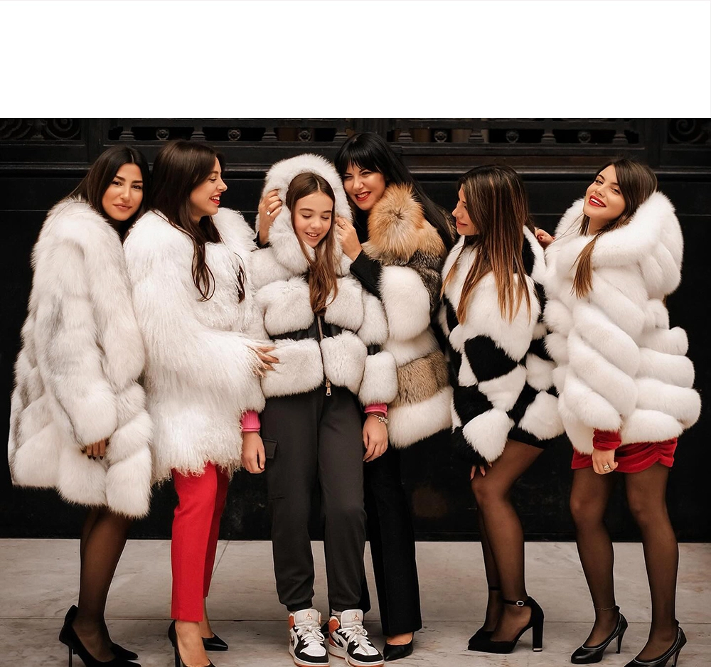 WGLUVF winter fox fur coat