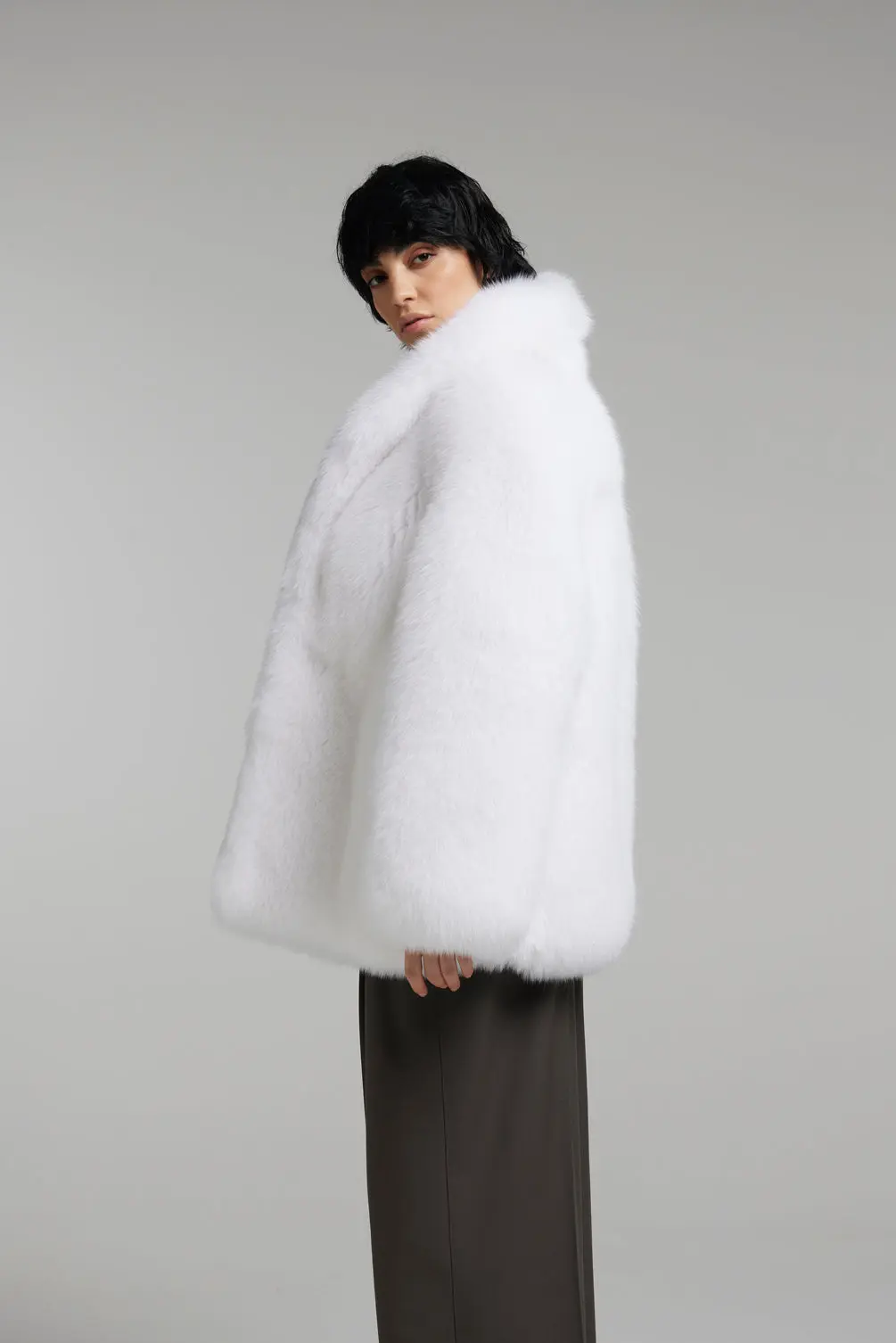 Queen Series - Fluffy Thick Intact skin Fox Fur Jacket - WGLUVF