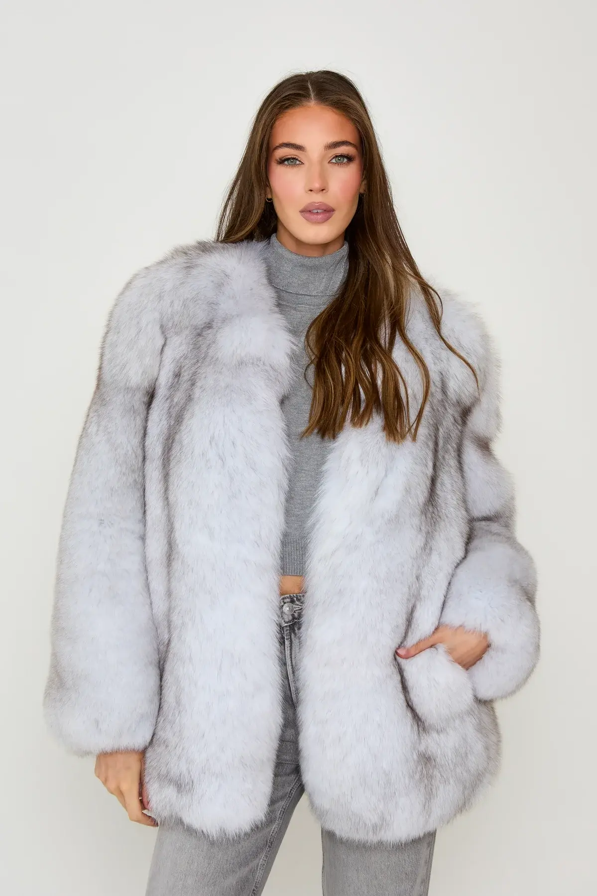 Natural Fox Fur Full Pelt Coat - WGLUVF