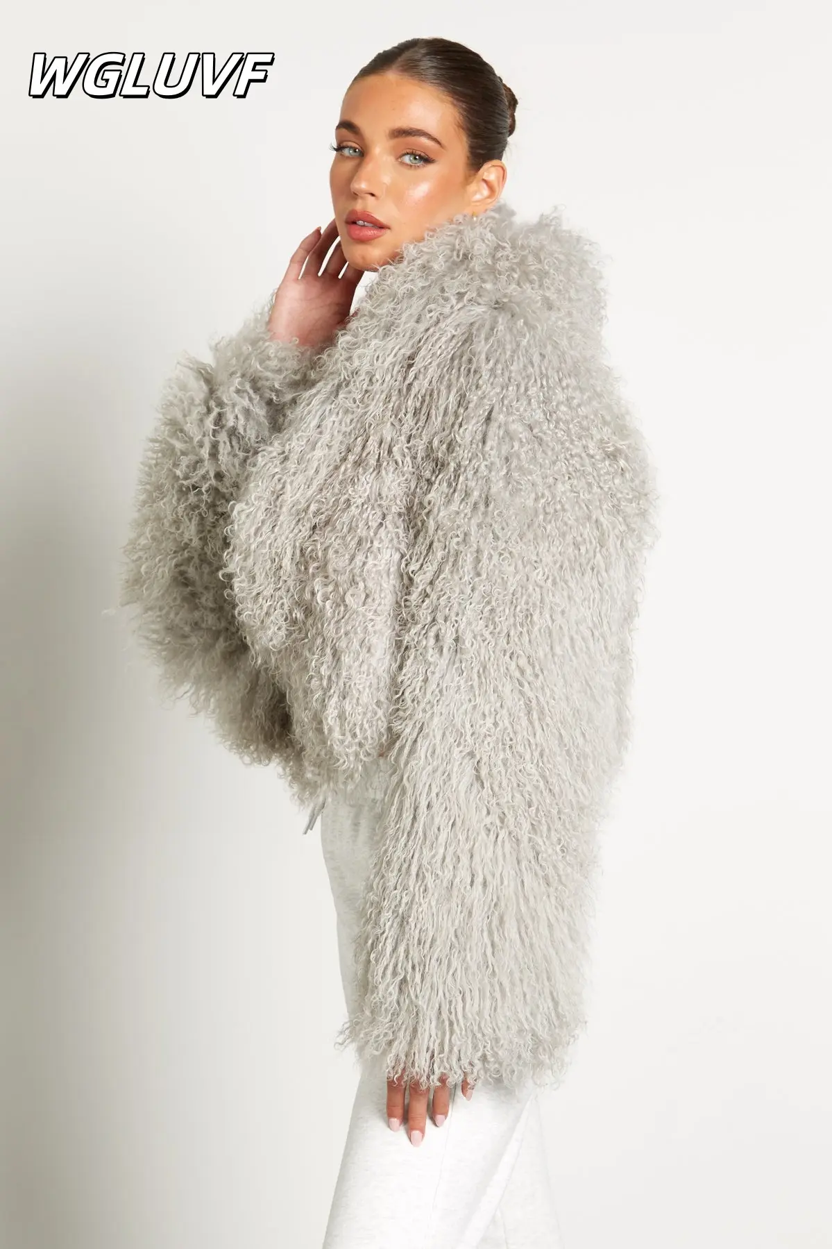 Long haired sheepskin short coat - WGLUVF
