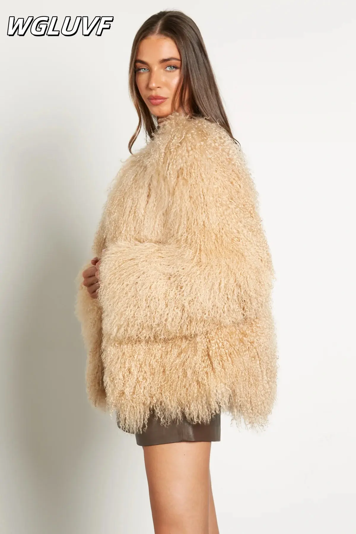 Winter sheepskin Mongolian sheepskin coat - WGLUVF