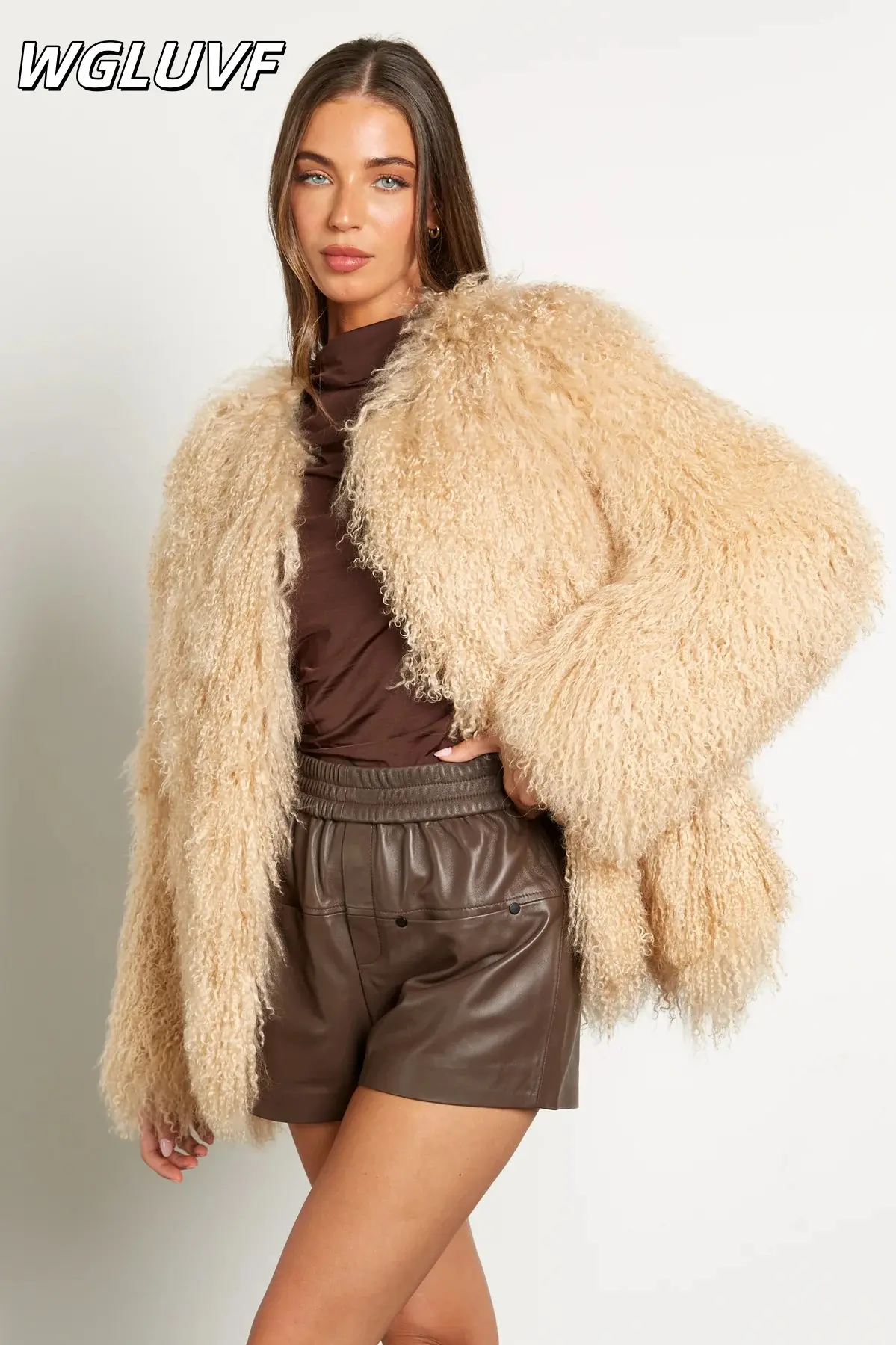 Winter sheepskin Mongolian sheepskin coat - WGLUVF