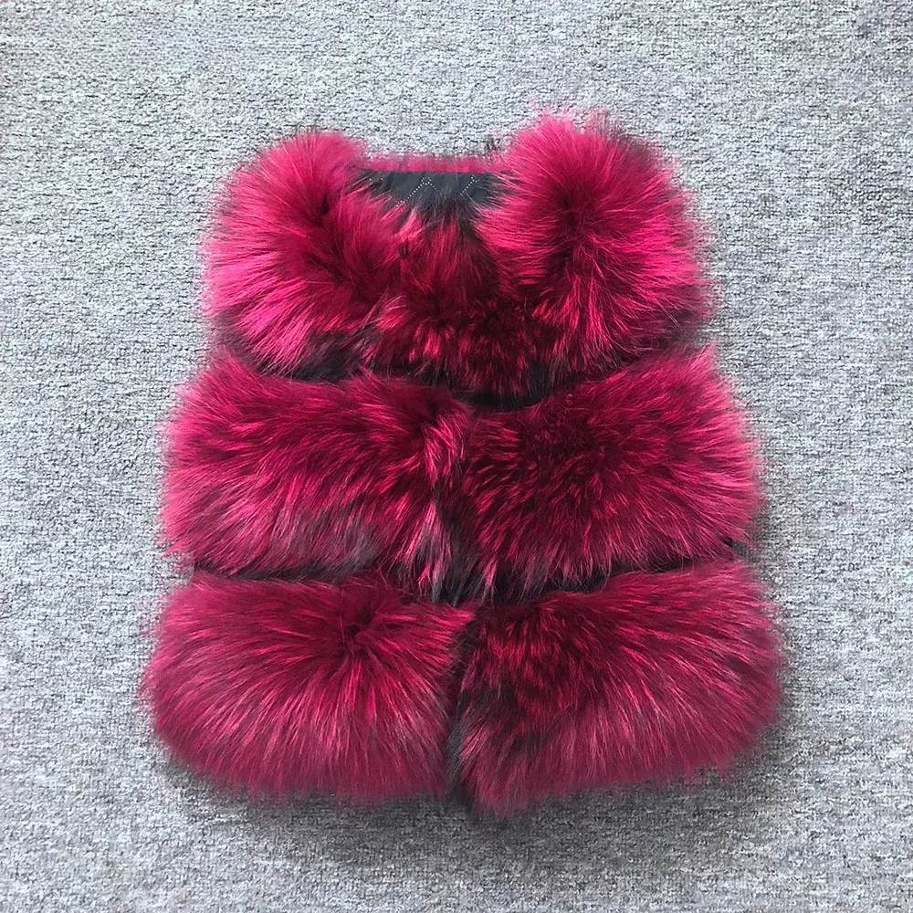 Raccoon fur vsst short 3 rows 45cm WG-racoon45/3 - WGLUVF