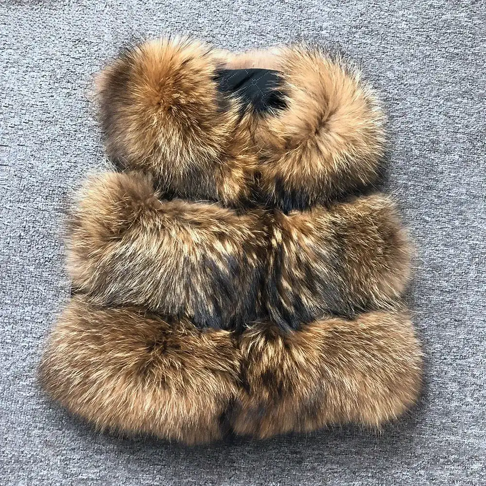 Raccoon fur vsst short 3 rows 45cm WG-racoon45/3 - WGLUVF