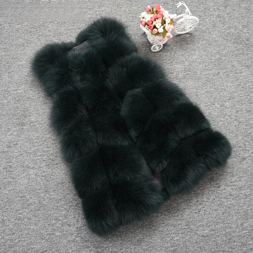Women's Winter Warm Fur Vest Fashion Style Waistcoat - WGLUVF