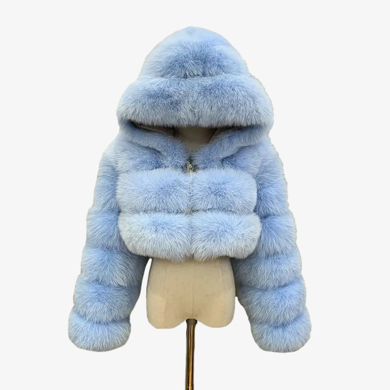 Fox fur short windproof hat - WGLUVF