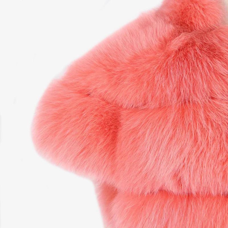 Fox skin vest short sleeved 100% real fur - WGLUVF