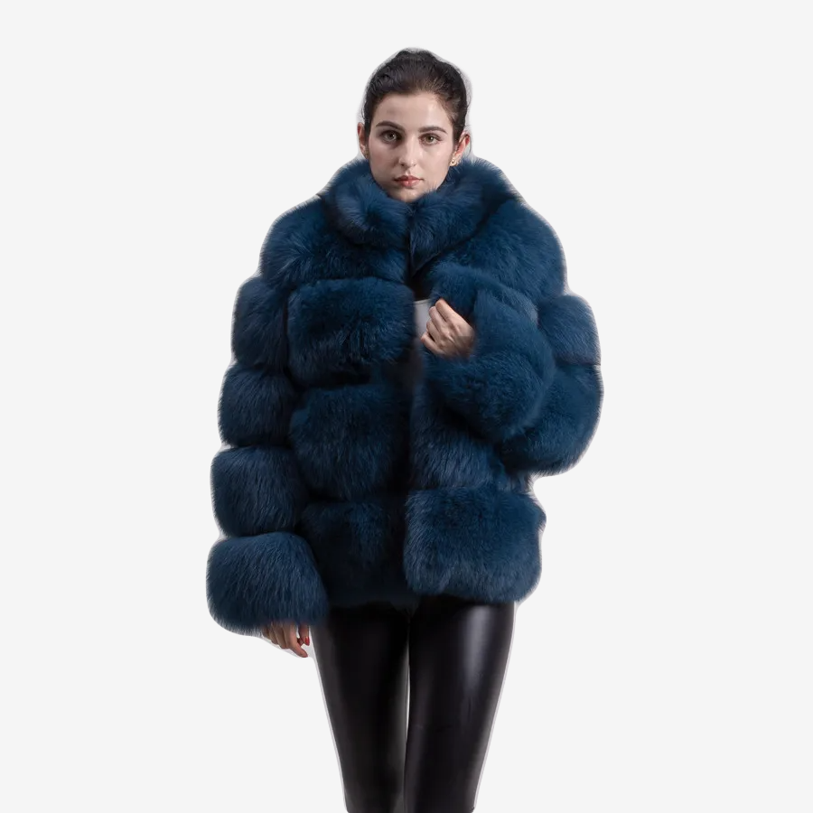 Bread block fox - stand collar fox coats - WGLUVF