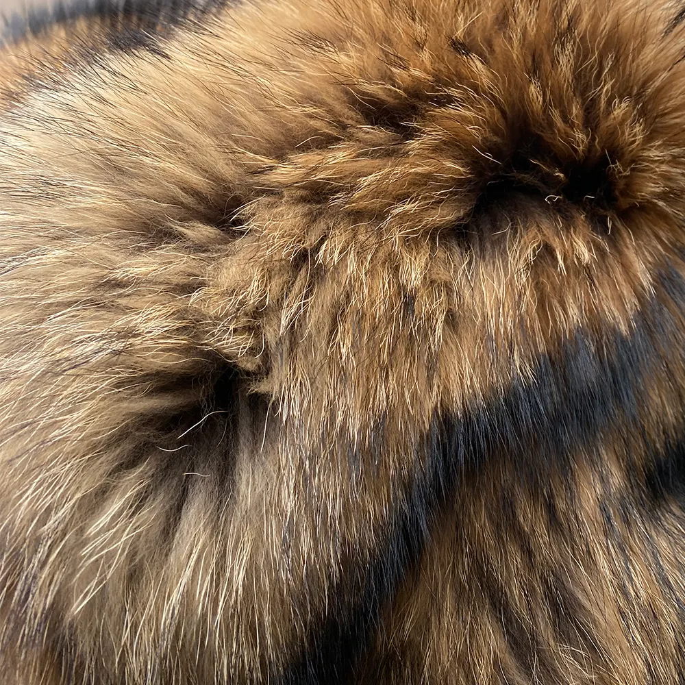 Real fox leather vest luxury fur - WGLUVF