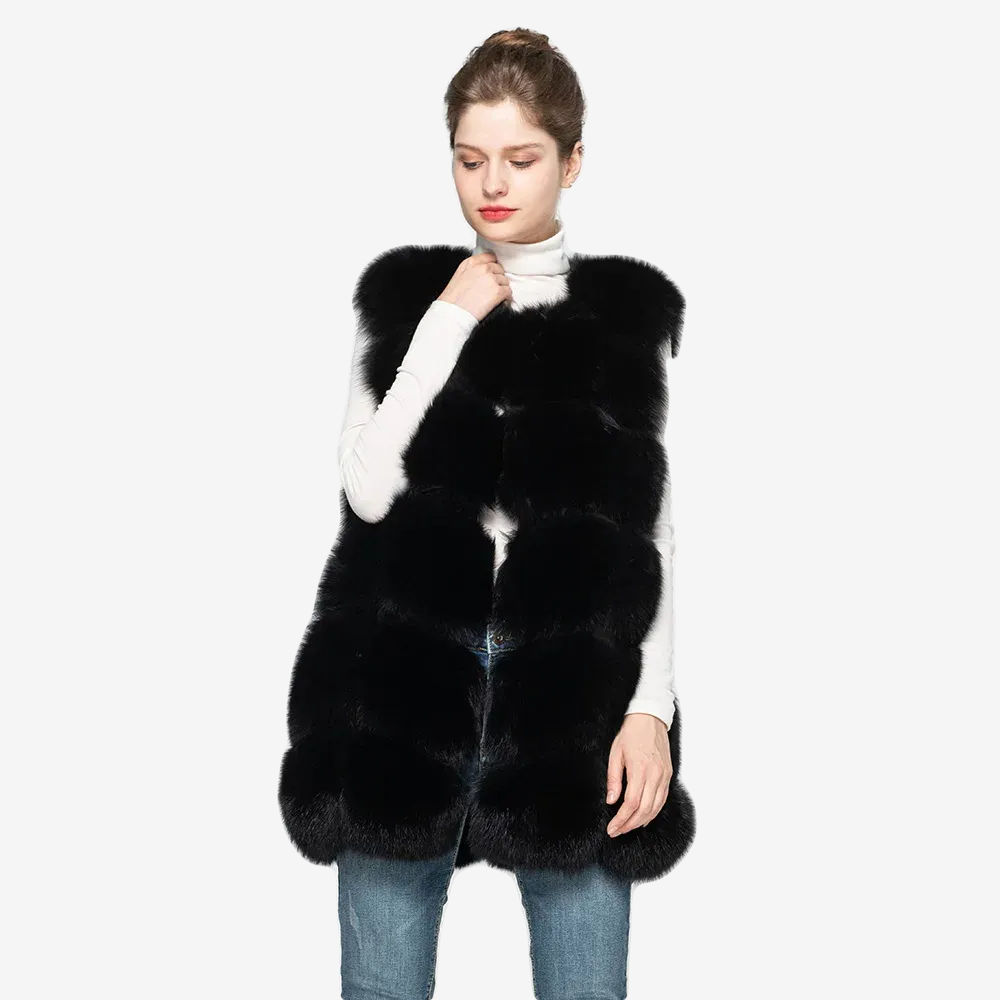 Women's Winter Warm Fur Vest Fashion Style Waistcoat - WGLUVF
